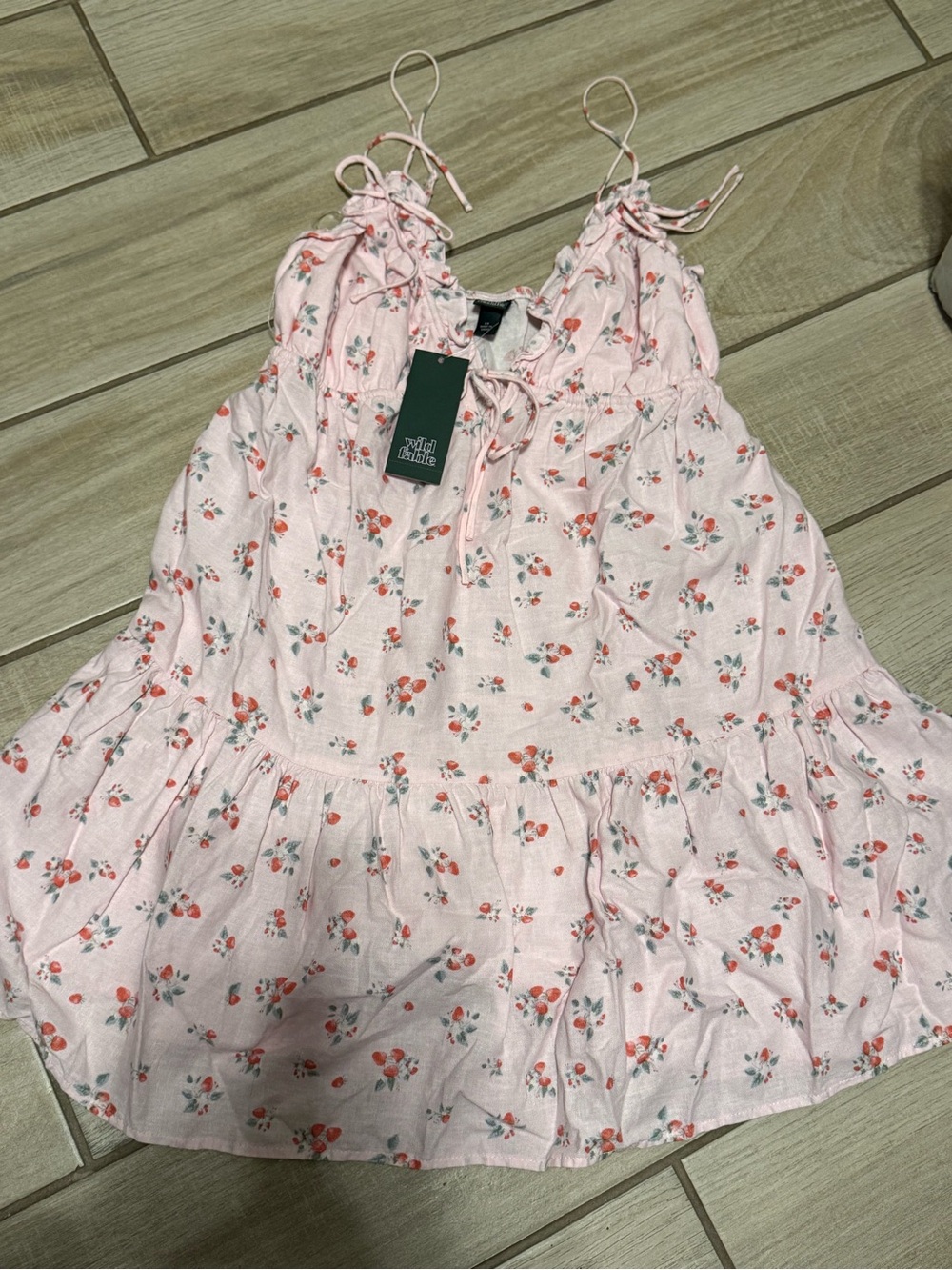 Wild fable Pink Floral Tie-Shoulder Women’s Dress size XS NWT